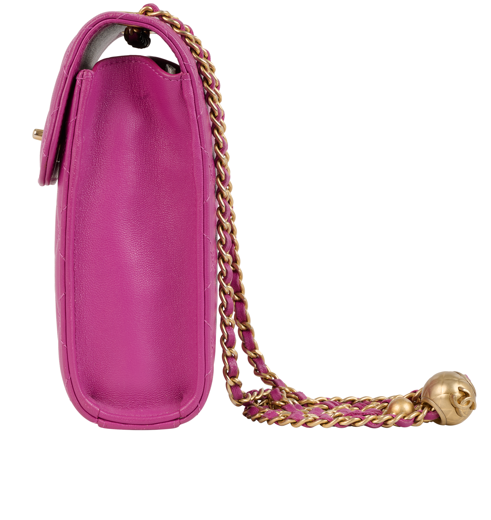 Pearl Crush Phone Holder, &pound;1,800, Handbags, Purple, Leather, Bottom view